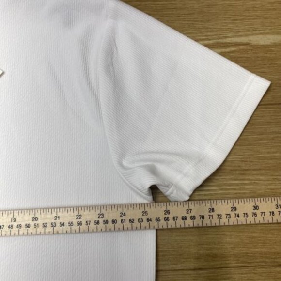 Mens White Ribbed T-Shirt - Picture 13 of 13